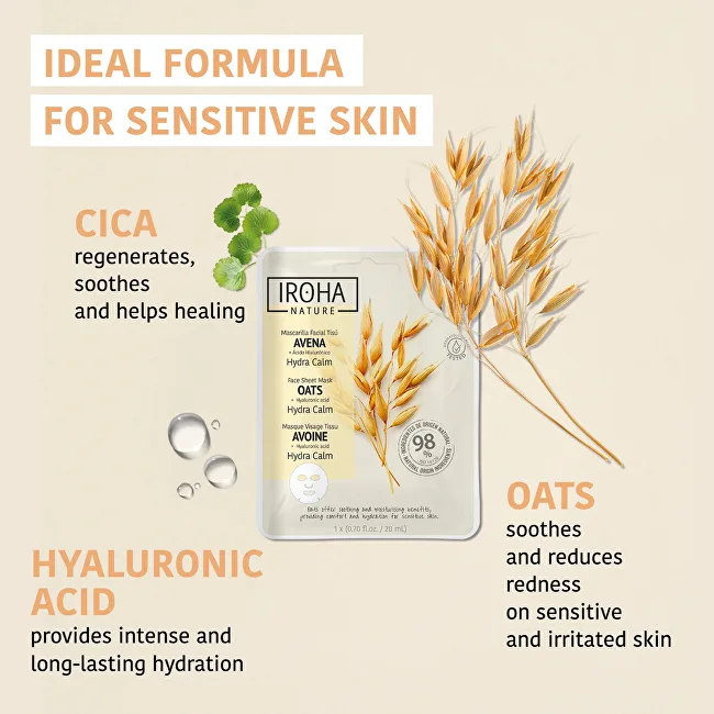 Iroha Oats Hydra Calm Face Sheet Mask thumbnail 2