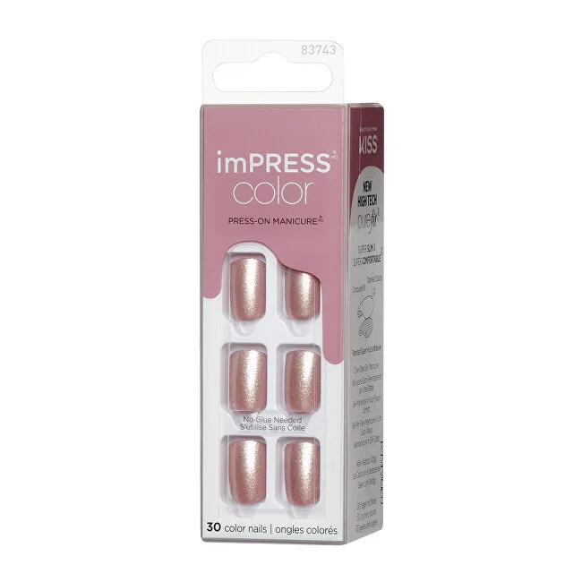 Kiss Kiss Self-adhesive nails imPRESS Color Paralyzed Pink 30 pcs thumbnail 2