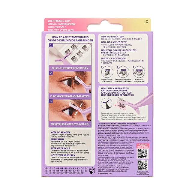 Kiss ImPRESS Press on False Eyelashes Kit 02C thumbnail 4