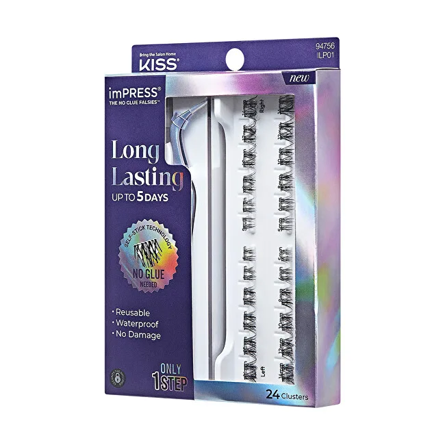 Kiss ImPRESS (Press on LongLasting) False Eyelashes 01 thumbnail 5