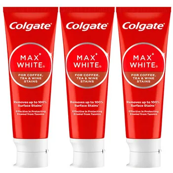 Colgate Toothpaste Max White Coffee, Tea, Wine 3 x thumbnail 3