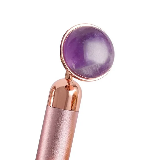 Palsar 7 (Jade Roller Massager Electric Pink Handle and Amethyst Jade) thumbnail 2