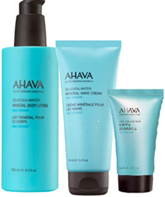 AHAVA Wave of Hydration Trio Set Ahava:  Dead Sea Water, Vegan, Hydrating, Hand Cream, 100 ml +  Dead Sea Water, Vegan, Cleansing and Hydrating, Shower Gel, For All Skin Types, 40 ml + Sea Kissed, Hydrating thumbnail 2