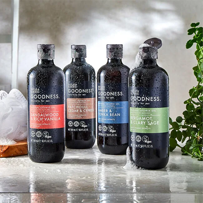Baylis & Harding Goodness Men Sandalwood & Rich Vanilla Shower Gel thumbnail 2