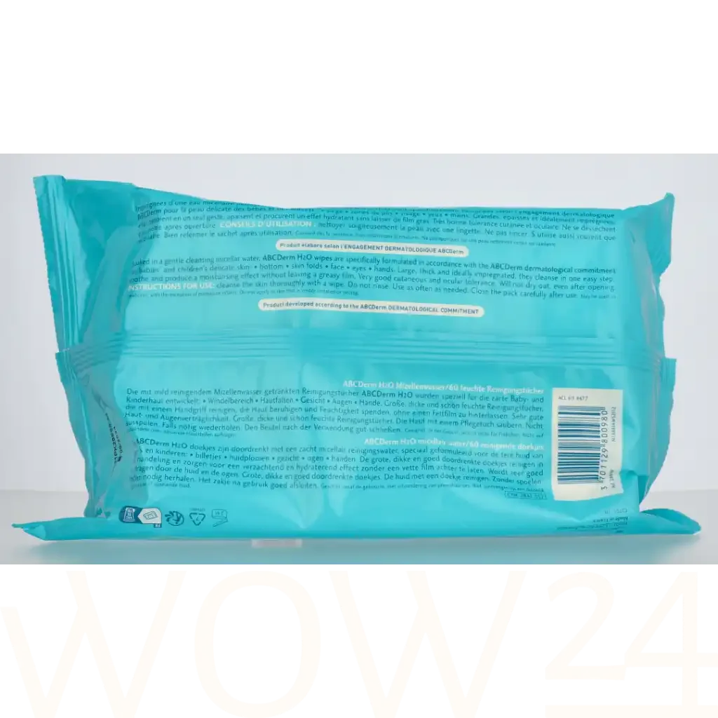 BIODERMA ABCDerm H2O Micellar Wipes thumbnail 3
