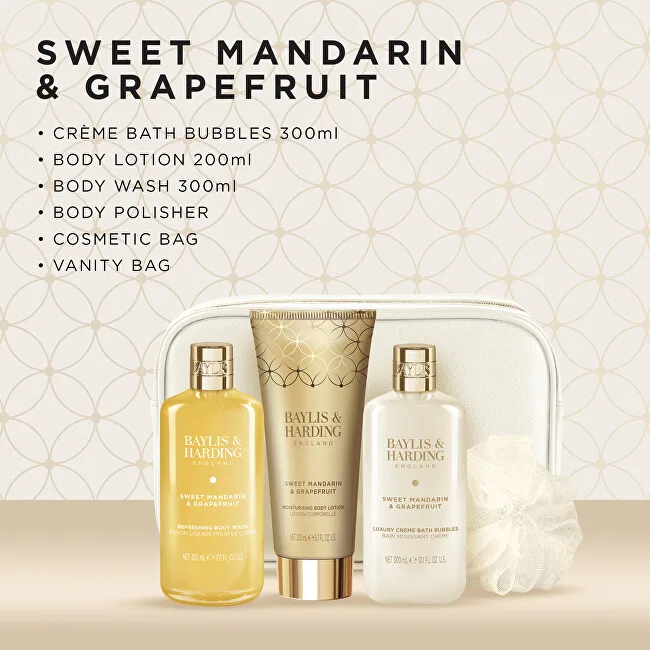 Baylis & Harding Body care gift set in a toiletry bag Mandarin & Grapefruit 5 pcs thumbnail 4