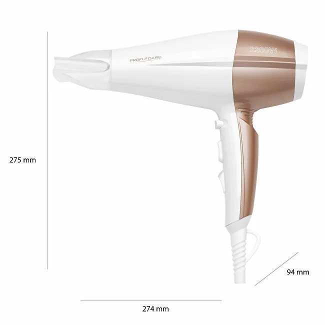 Profi care Professional hair dryer HT 3010 WH thumbnail 2