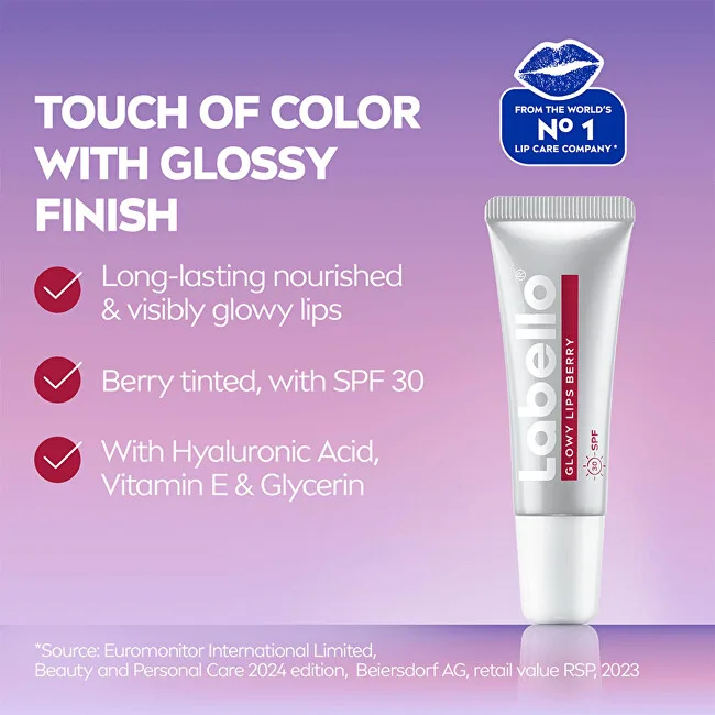 Labello Lip Balm SPF 30 Glowy Lips Berry thumbnail 6