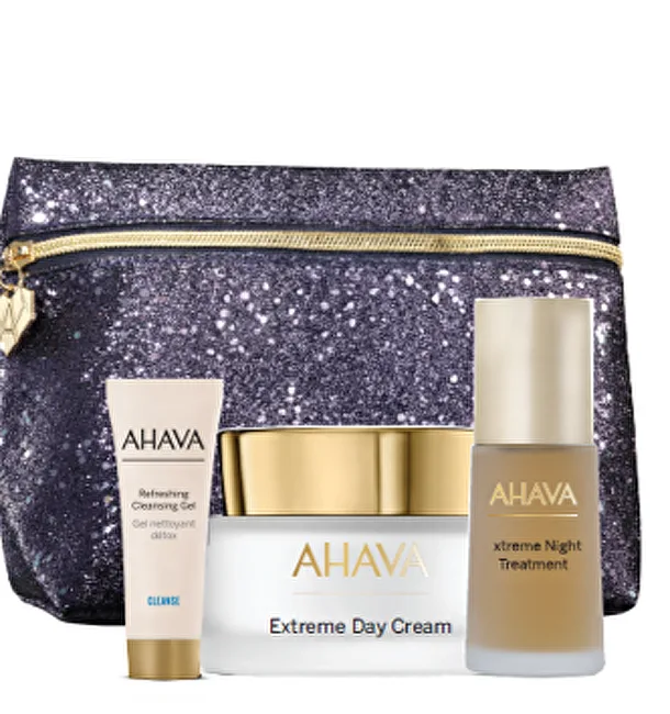 AHAVA Day & Night Glow Trio Set Ahava: Extreme , Day, Cream, For Face, 50 ml + Time To Revitalize Extreme, Anti-Aging, Night, Local Treatment Serum, For Face, 30 ml + Refresing, Eliminates Impurities, Clean thumbnail 2