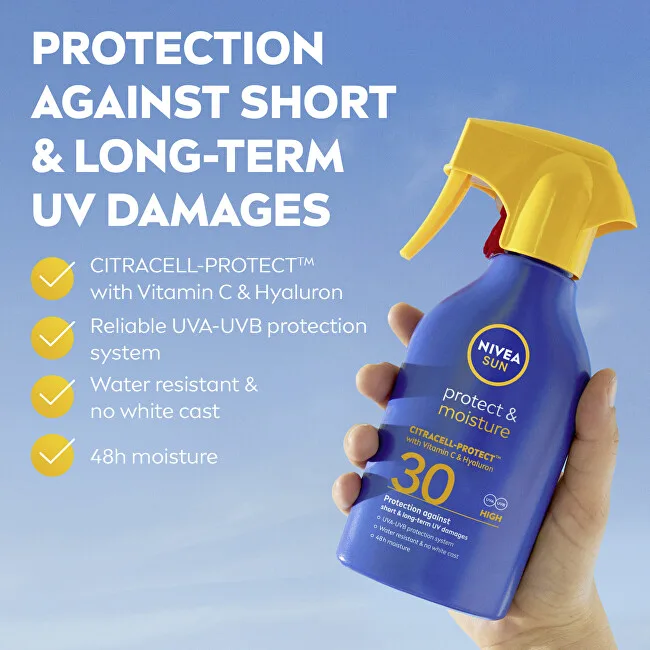 Nivea Sunscreen Spray SPF 30 Protect & Moisture 250 ml thumbnail 2