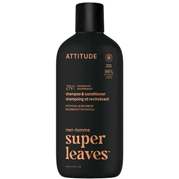 Attitude Men´s Nourishing Shampoo and Conditioner 2in1 Super Leaves Patchouli & Bourbon (Shampoo & Conditioner) 415 ml thumbnail 2
