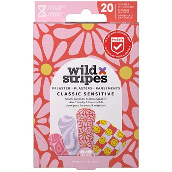Wild Stripes Plasters Classic Sensitive Pastel Fun Plasters 20 pcs thumbnail 8