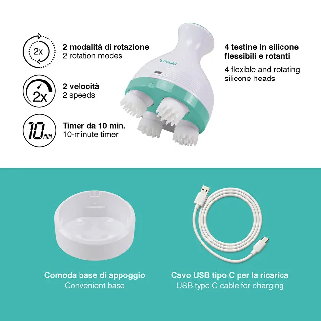 Beper Rechargeable scalp and body massager P302MAS150 thumbnail 4