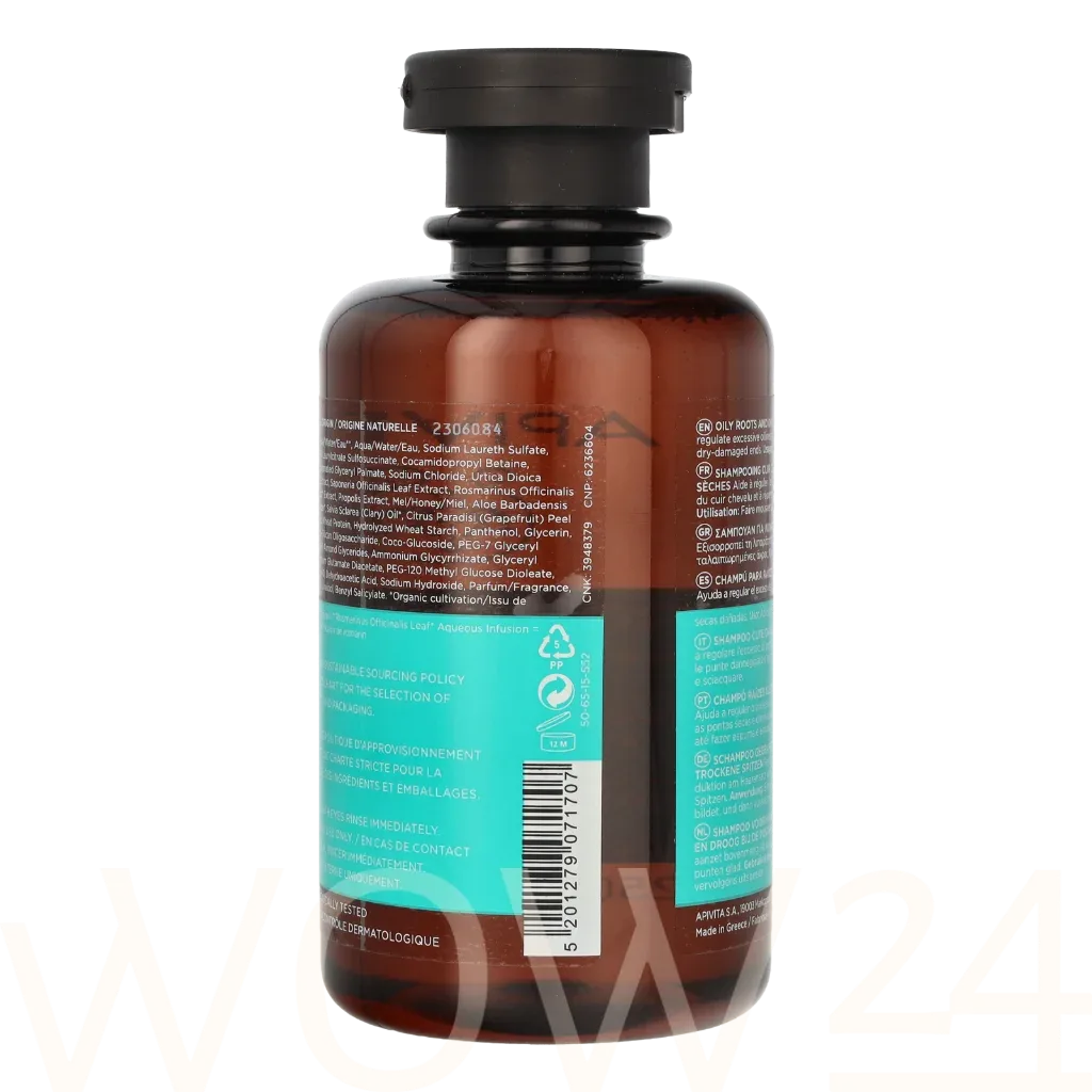 Apivita Oily Roots & Dry Ends Shampoo thumbnail 3