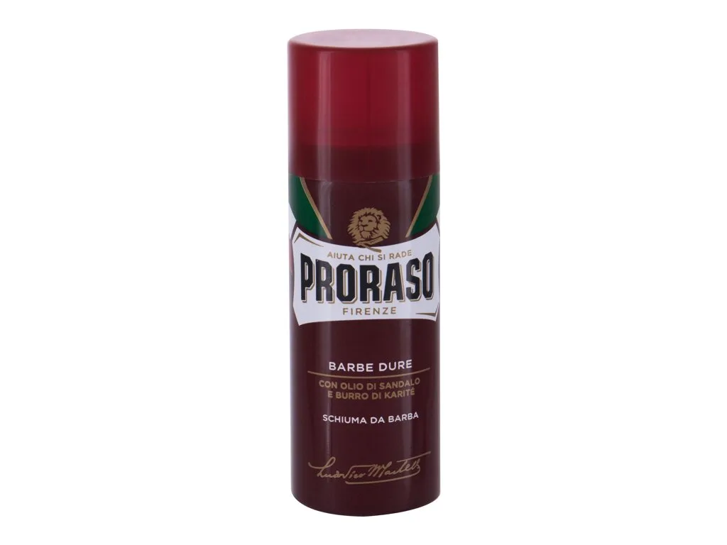Red shaving foam