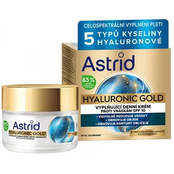 Astrid Anti-wrinkle filling day cream with gold proteins SPF 10 Hyaluronic Gold 50 ml thumbnail 2