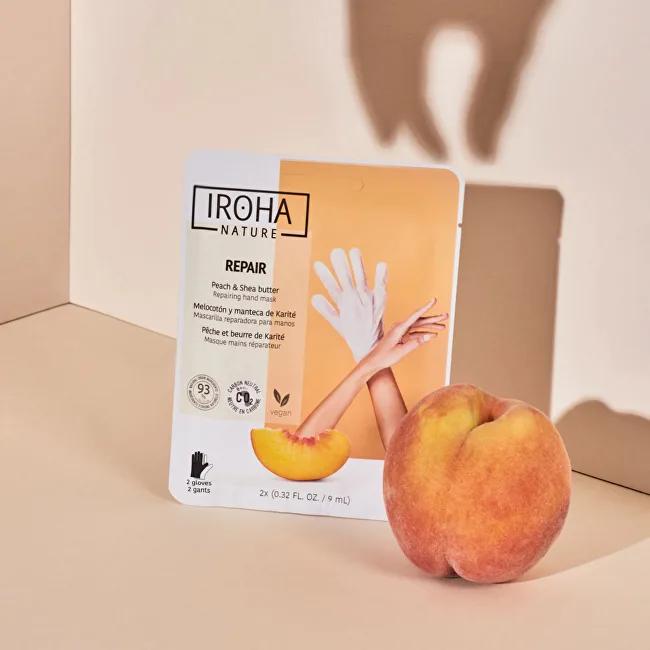 Iroha Regenerating mask for hands and nails Peach Hand Mask Gloves 2 x 9 ml thumbnail 5