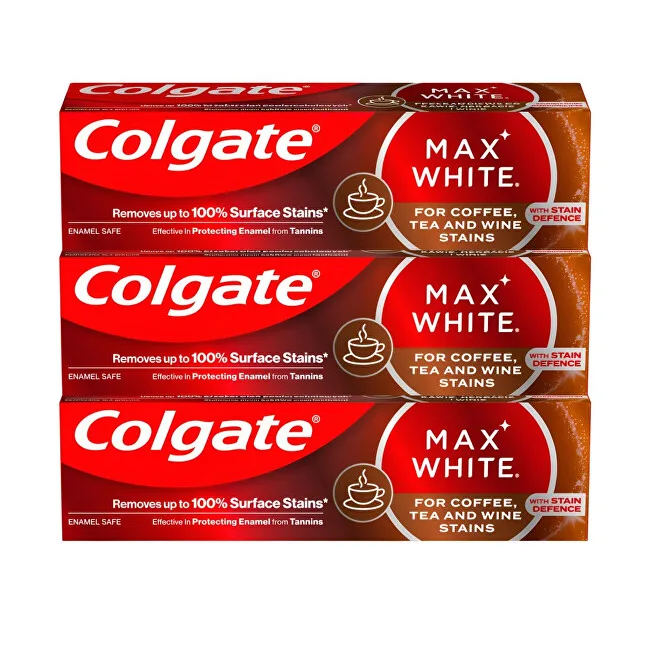 Colgate Toothpaste Max White Coffee, Tea, Wine 3 x thumbnail 2