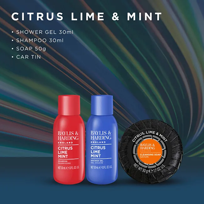 Baylis & Harding Car-shaped gift set in a tin Citrus, Lime & Mint 3 pcs thumbnail 3