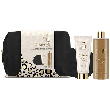 The Luxury Bathing Company Cashmere, Musk & Amber Body Care Gift Set in a Cosmetic Bag 3 pcs thumbnail 2