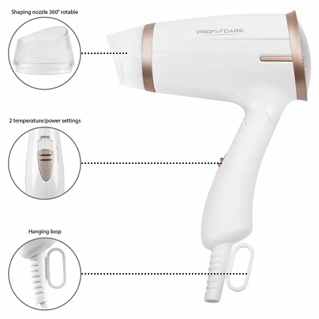 Profi care Compact hair dryer HT 3009 CH thumbnail 4
