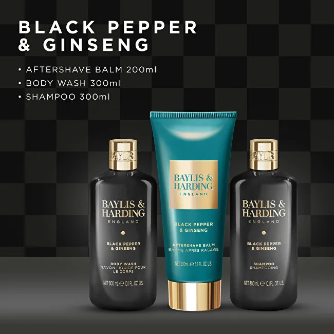 Baylis & Harding Black Pepper & Ginseng Body Care Gift Set 3 pcs thumbnail 2