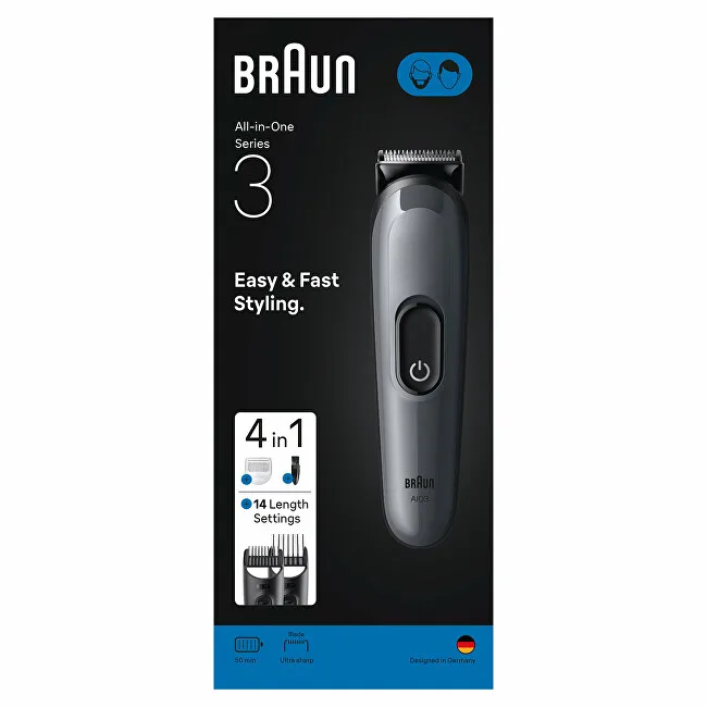 Braun Multifunctional 4in1 trimmer Series 3 AIO3500 Grey thumbnail 7