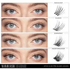 Nanolash Self-adhesive clumping eyelashes Heartbreaker Short 36 pcs 4
