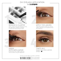 Nanolash Self-adhesive clumping eyelashes Heartbreaker Long 36 pcs 6