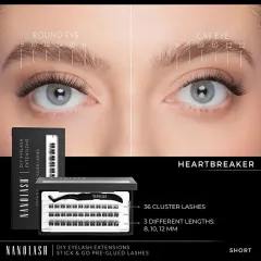 Nanolash Self-adhesive clumping eyelashes Heartbreaker Short 36 pcs 2
