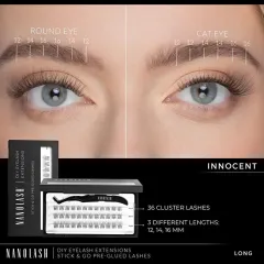 Nanolash Innocent Long self-adhesive cluster eyelashes 36 pcs 2