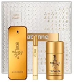Rabanne Set Paco Rabanne: 1 Million, Eau De Toilette, For Men, 100 ml + 1 Million, Eau De Toilette, For Men, 10 ml + 1 Million, Deodorant Stick, For Men, 75 ml 1