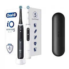 ORAL-B Electric toothbrush iO Series 5 Matt Black + Quite White Duo Pack