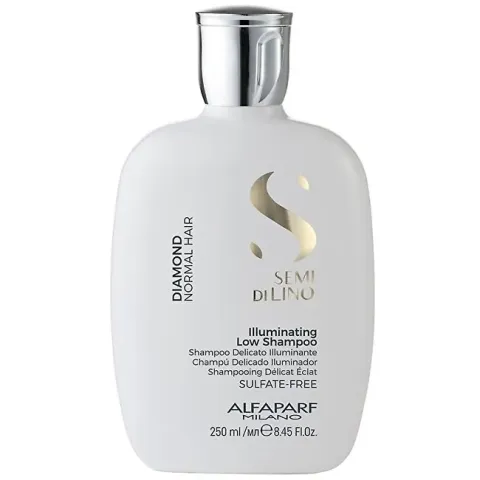 Brightening shampoo for normal hair Semi di Lino Diamond (Illuminating Low Shampoo) - 75 ml