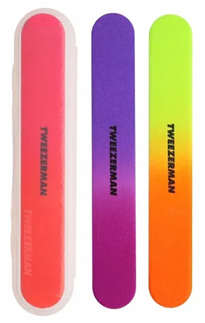 Tweezerman Neon Nail Files (3 pieces) - Neon nail with case Nagų dildė
