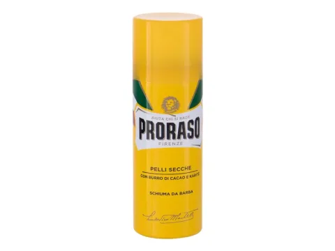 Yellow shaving foam