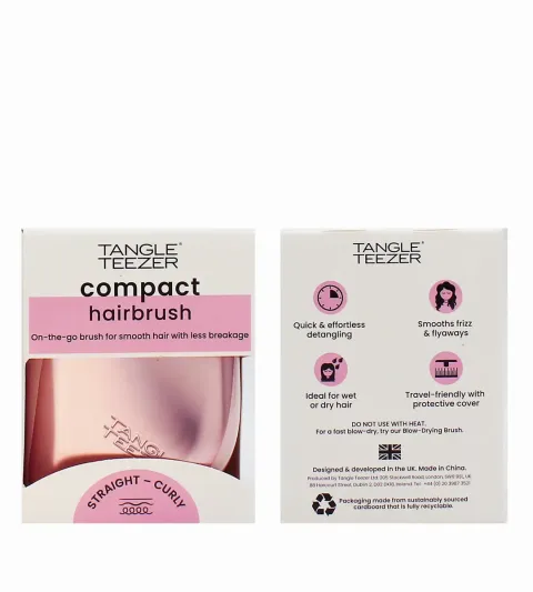 hairbrush Pink Matte Chrome The Compact Styler