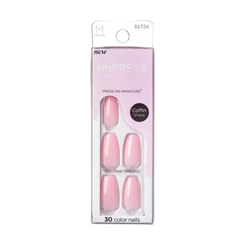 Kiss Self-adhesive nails imPRESS Color MC Pink Dream 30 pcs