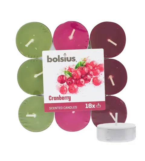 tea candle 18 pcs Scented Tealights Cranberry 4h