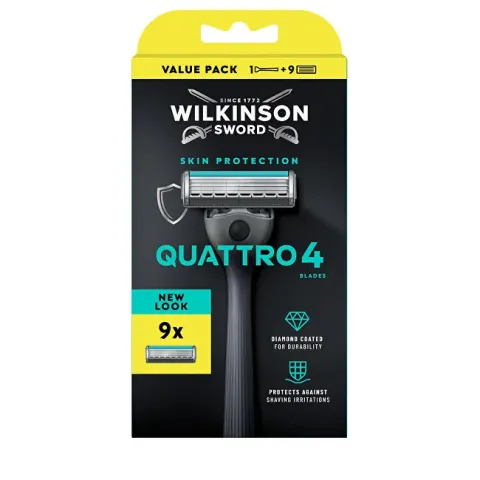 Quattro 4 Skin Protection razor + 9 heads