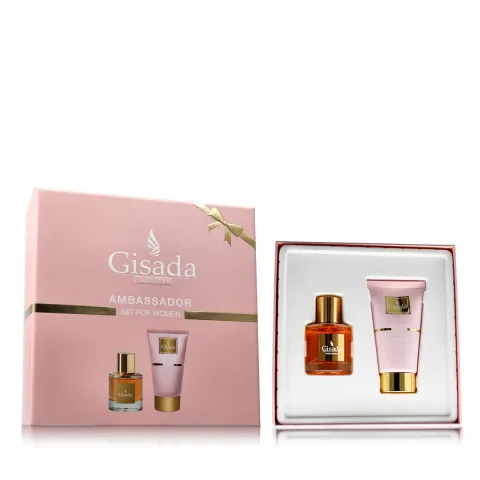 Set Gisada: Ambassadora, Eau De Parfum, For Women, 50 ml + Ambassador, Cleansing, Shower Gel, All Over Body, All Skin Types, 100 ml