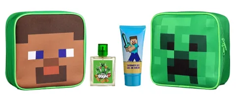 Minecraft toiletry bag + EDT