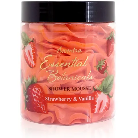 ESSENTIAL BOTANICS strawberry and vanilla shower foam in a cup 160 g