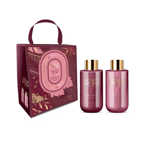 Velvet Plum &amp; Soft Suede Mini Body Care Gift Set 2 pcs