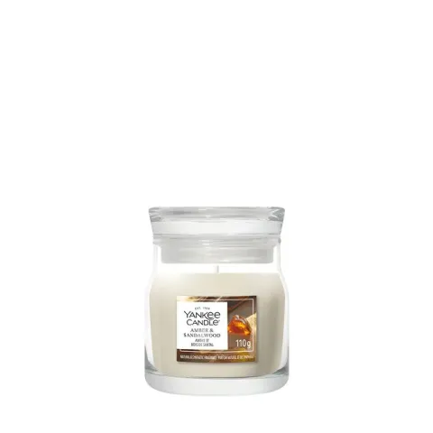 Aromatic candle Signature glass small Amber & Sandalwood 110 g