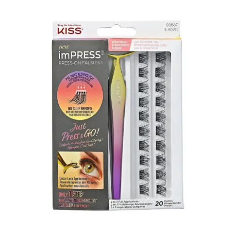 Kiss False eyelashes imPRESS Press on Falsies Kit 02 Dirbtinės blakstienos