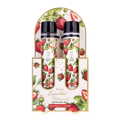 Strawberry &amp; Vanilla Essential Botanicals Tube Gift Set