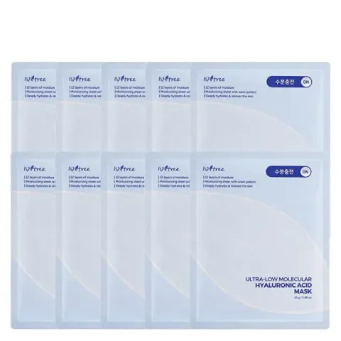 Set of hydrating sheet masks Ultra-Low Molecular Hyaluronic Acid 10 x 25 g
