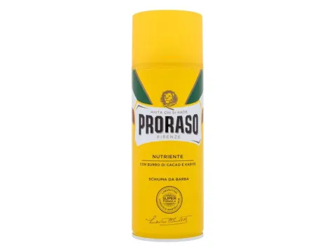 Yellow shaving foam