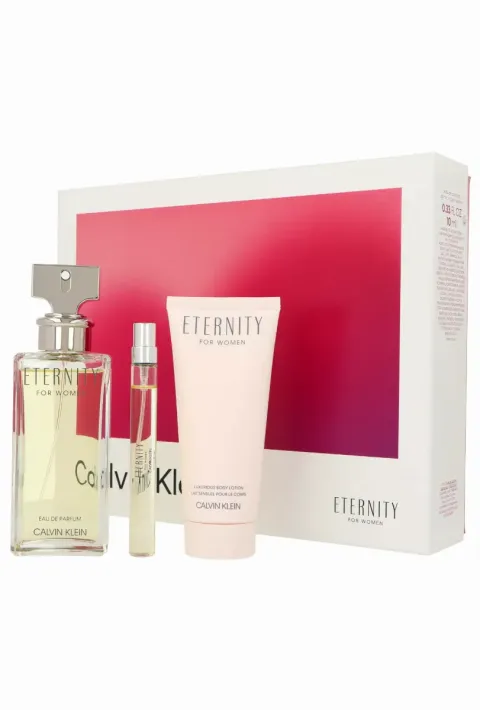 Set Calvin Klein Eternity Women Edp 100ml + Body Lotion 100ml + Edp 10ml
